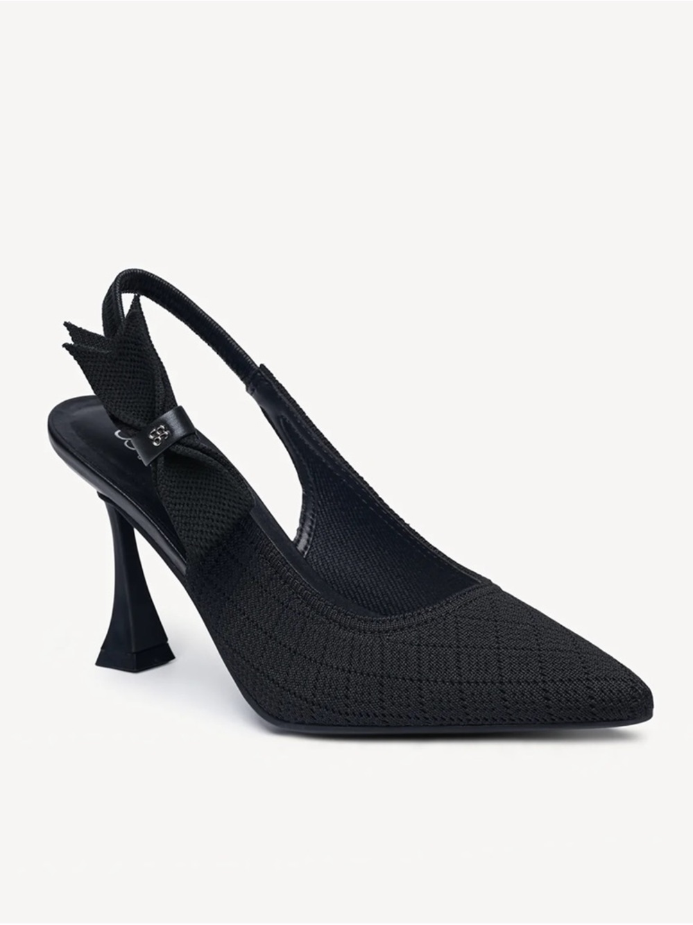 Cosy Island Chiara Boni Black Knit Pointed Slingback Heels - Picture 5 of 7